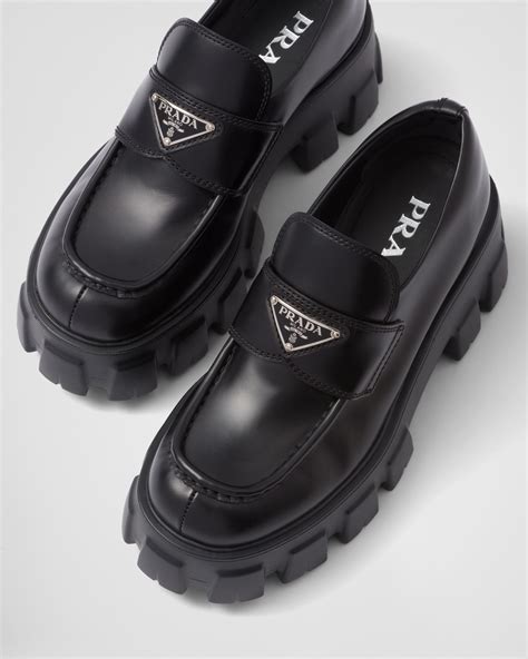 prada red loafers|prada monolith loafers women's.